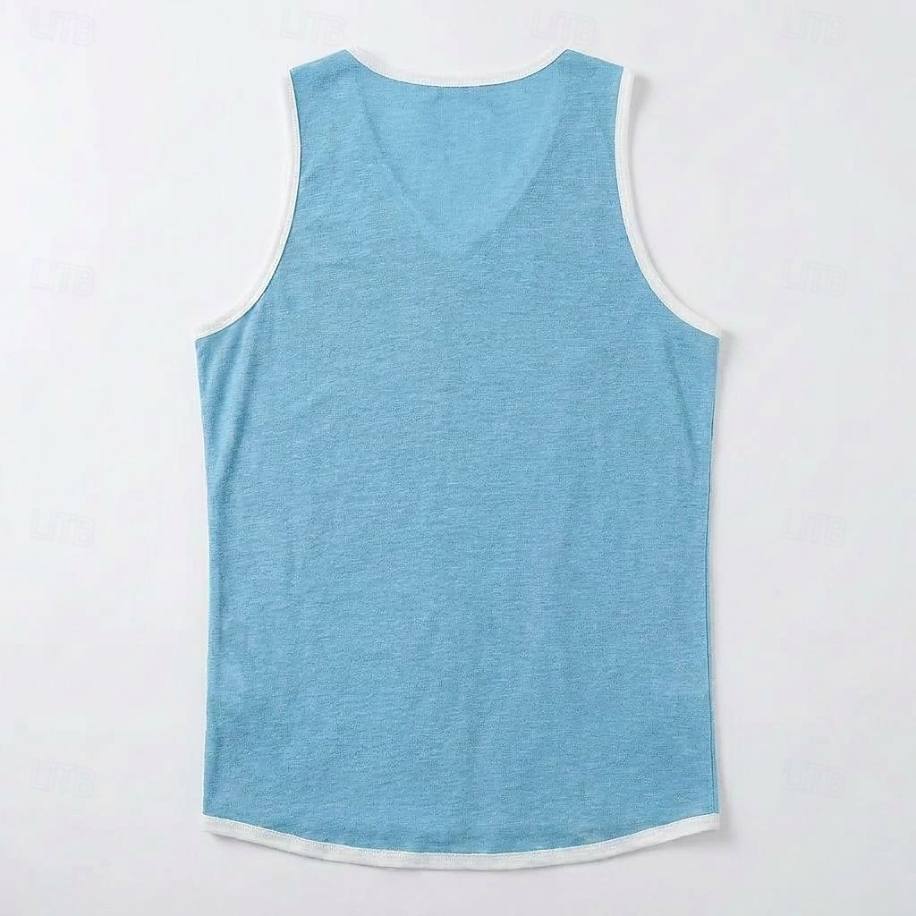Per uomo Maglietta di cotone Maglietta senza maniche Senza Maniche Scollo a V Estate Semplice Moda Essenziale Casual Snello Morbido Casuale Spiaggia Vacanza Bianco Nero Blu Maglietta Top per Uomo del 2026 a $14.99 –P4