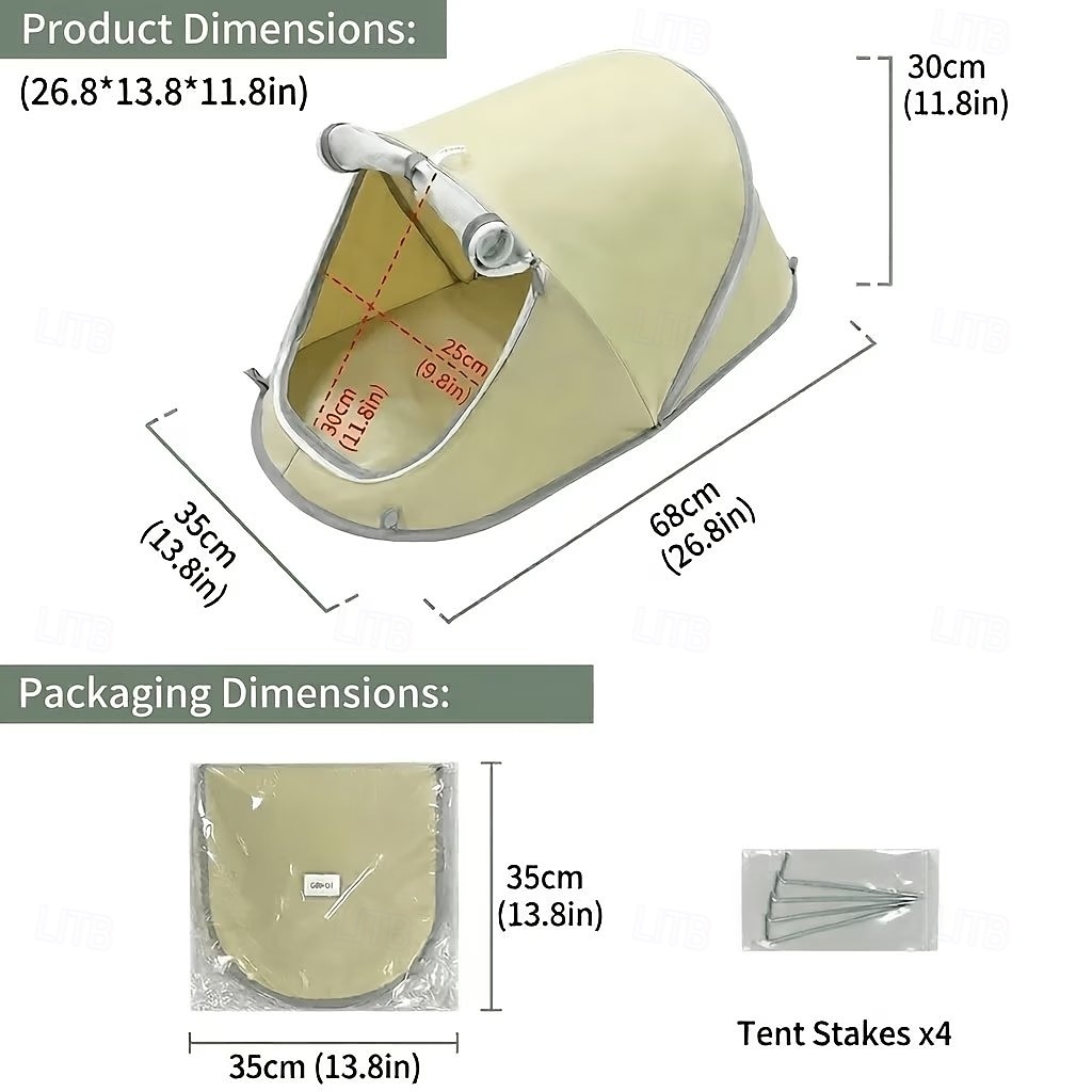 Collapsible Pet Tent (suitable For Cats And Dogs), Breathable Mosquito-proof Mesh Design, Indoor And Outdoor Dual-use Pet Bed, Suitable For Home, Camping, Grassland, Beach 2026 - $22.99 –P4