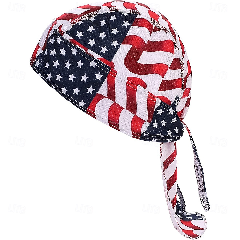 1 st. patriotisk amerikansk flagga kylande huvudduk, snabbtorkande elastisk sportbandana för män och kvinnor, USA:s självständighetsdag 250-årsjubileum cyklingskallehatt för löpning, gym, vandring 2026 - $7.99 –P4