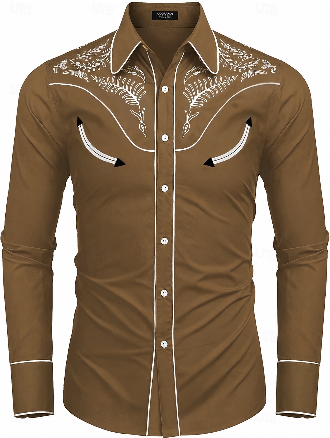 Clássico Retro Vintage Blusa / Camisa Cowboy do Oeste 3D Fantasia Homens Baile de Máscaras Dia a Dia Festa de Solteira Adulto Camisa de 2026 por $21.99 –P4