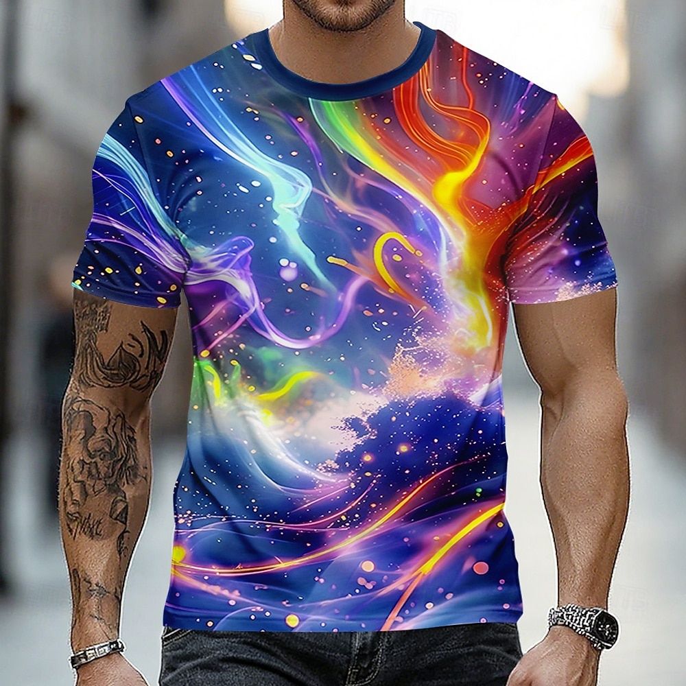Homme Géométrique Abstrait Multicolore T-shirt Manche Courte T-shirt Impression 3D Col ras du cou Chemise Mode Occasionnel Quotidien Rue Noir 1 Noir Noir 2 Été Printemps Vêtement Tenue S M L XL XXL de 2026 ? $19.99 –P3