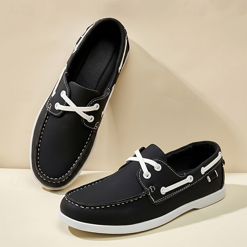 klasyczne męskie buty żeglarskie, sznurowane, codzienne buty pokładowe do jazdy samochodem, podróży, na plażę, na wakacje i na co dzień 2026 - $42.99 –P3