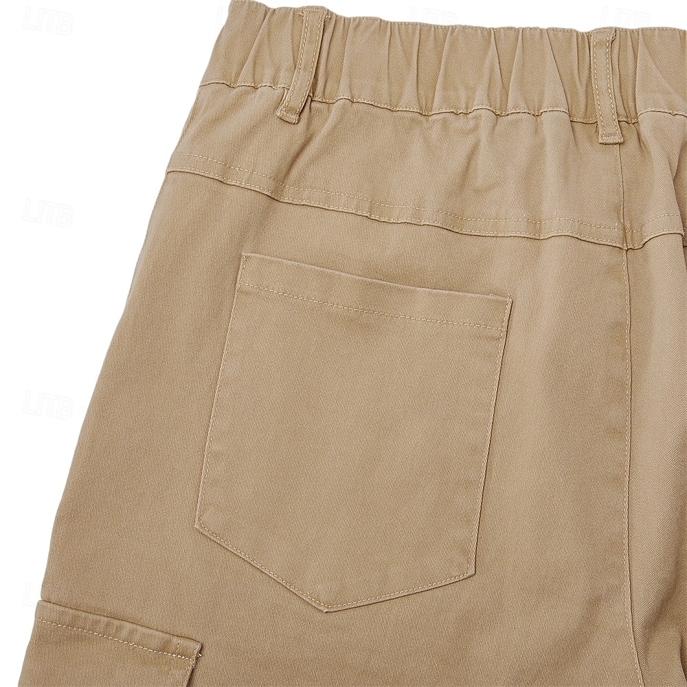 Homme Bermuda Shorts cargo Shorts Multi-poches Jambe Droite Uni Confort Doux Longueur Genou Occasionnel Plage Fête Mode Streetwear Noir bleu marine Micro-Élastique de 2026 ? $29.99 –P15