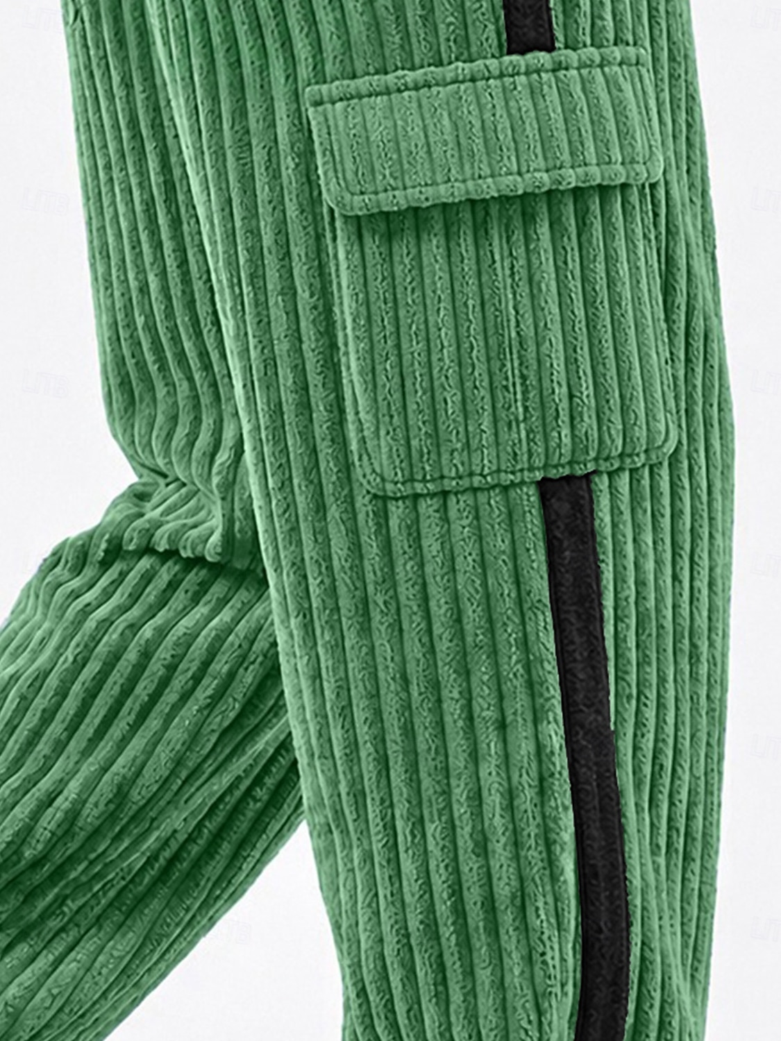 Hombre Pantalones cargo Pantalones Pantalones de Pana Pantalones casuales Pantalones anchos Correa Retazos Bolsillo con cremallera Color sólido Comodidad Longitud total Casual Diario Exterior Moda 2026 - $33.99 –P3