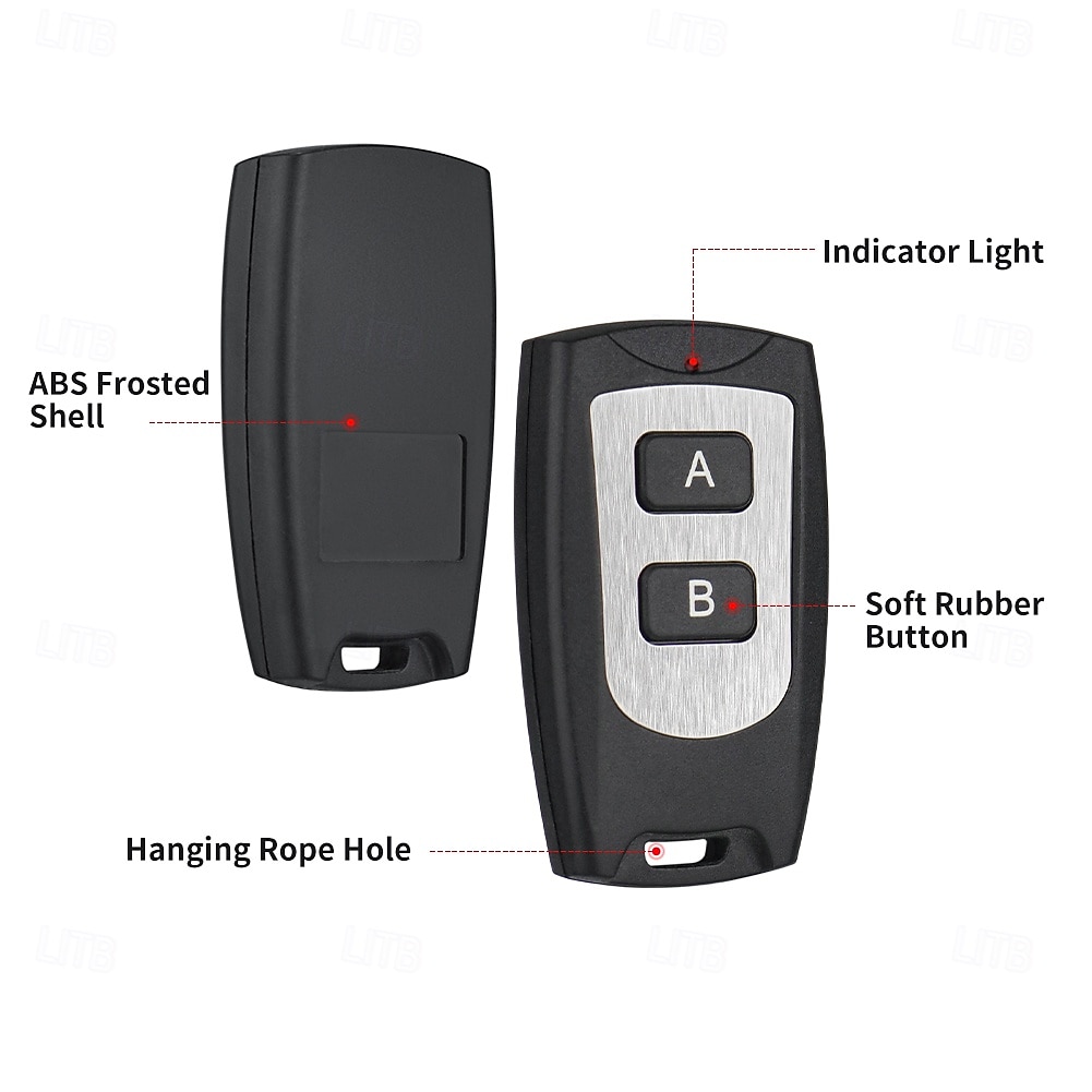 DC 12V 24V 36V 48V Wireless Remote Control Switch, High Power Relay Receiver with 2-Button RF Transmitter for LED Lights, Water Pumps, Motors, Gate Openers, Industrial Equipment, DIY Projects 2026 - $12.99 –P5