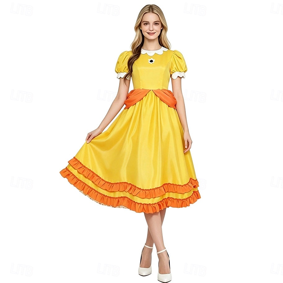 adult yellow princess dress Custom Princess Belle Costume Yellow Dress for Adult