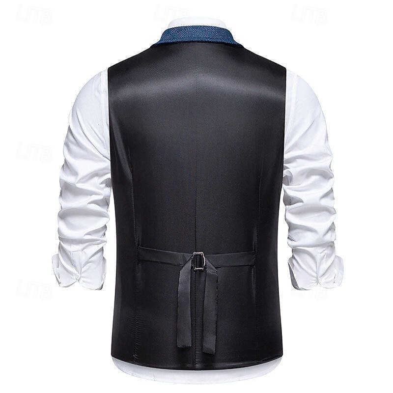 Roaring 20s 1920s Retro Vintage Waistcoat The Great Gatsby Tweed Notched Lapels Fancy Dress Men's Cocktail Party Revival Wedding Party Adults' waistcoat 2026 - $41.99 –P7