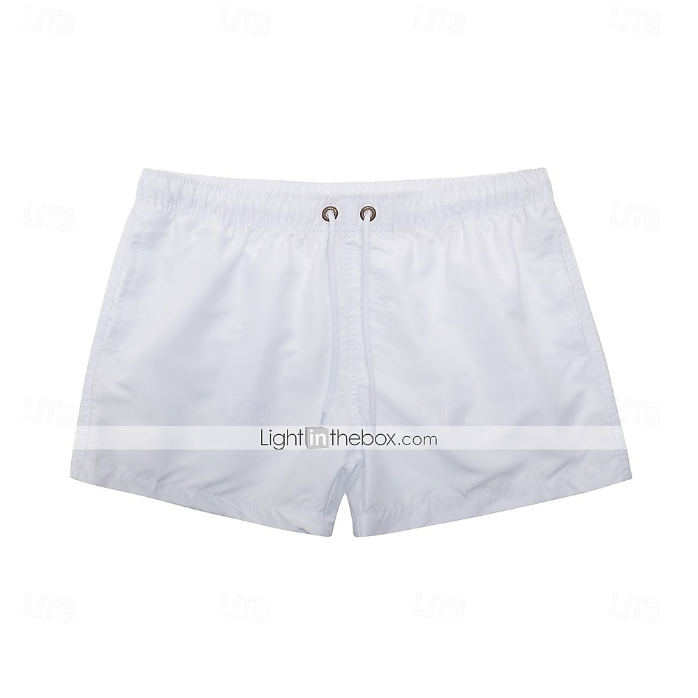 Men's Swim Trunks Swim Shorts Board Shorts Drawstring with Mesh lining Plain Solid Colored Quick Dry Above Knee Casual Beach Holiday Hawaiian Casual / Sporty Blue Khaki Stretchy 2026 - $14.49 –P7