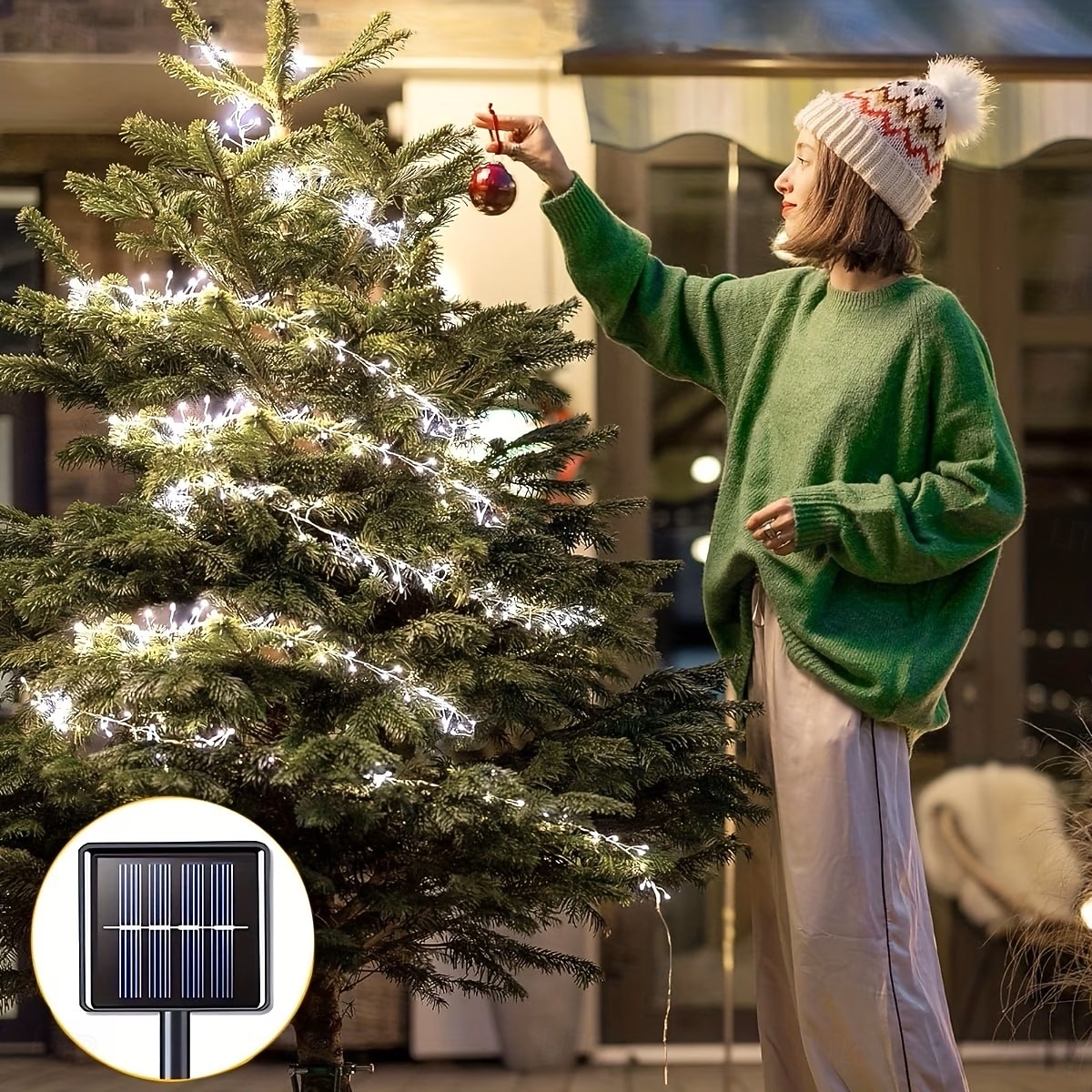 Solcelledrevet lyslenke 6m 200 LED fyrverkeriformet lyslenke med 8 blinkende moduser for hagefester utendørs belysning bryllup terrassedekorasjon 2026 - $25.99 –P13
