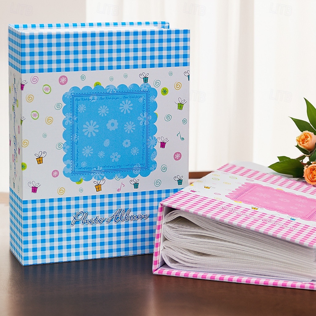 6-Inch Photo Album with 200 Pockets, Colorful Plaid Cover Photo Book, Large Capacity Picture Storage Album for Family Memories, Kids Photos, Travel Pictures and Baby Photos, Cute Scrapbook Style Album 2026 - $11.99 –P6