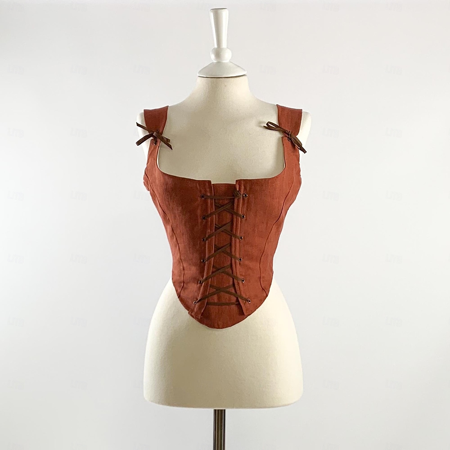 Retrò Vintage Medievale Rinascimento Corsetto Gentildonna Nobildonna Allacciato Costume Per donna Reale Halloween Carnevale Fiera Rinascimentale LARP Adulti Corsetto del 2026 a $64.99 –P1