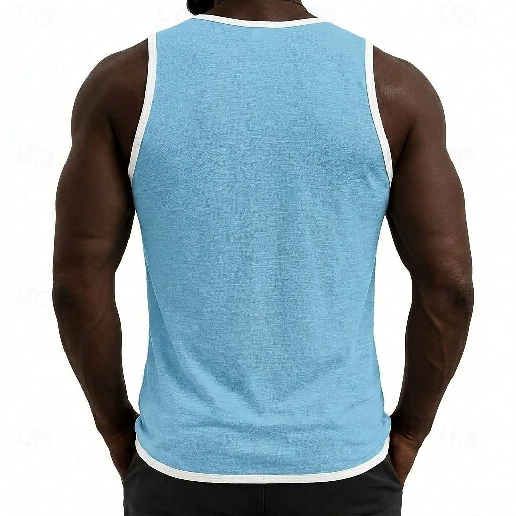 Per uomo Maglietta di cotone Maglietta senza maniche Senza Maniche Scollo a V Estate Semplice Moda Essenziale Casual Snello Morbido Casuale Spiaggia Vacanza Bianco Nero Blu Maglietta Top per Uomo del 2026 a $14.99 –P2