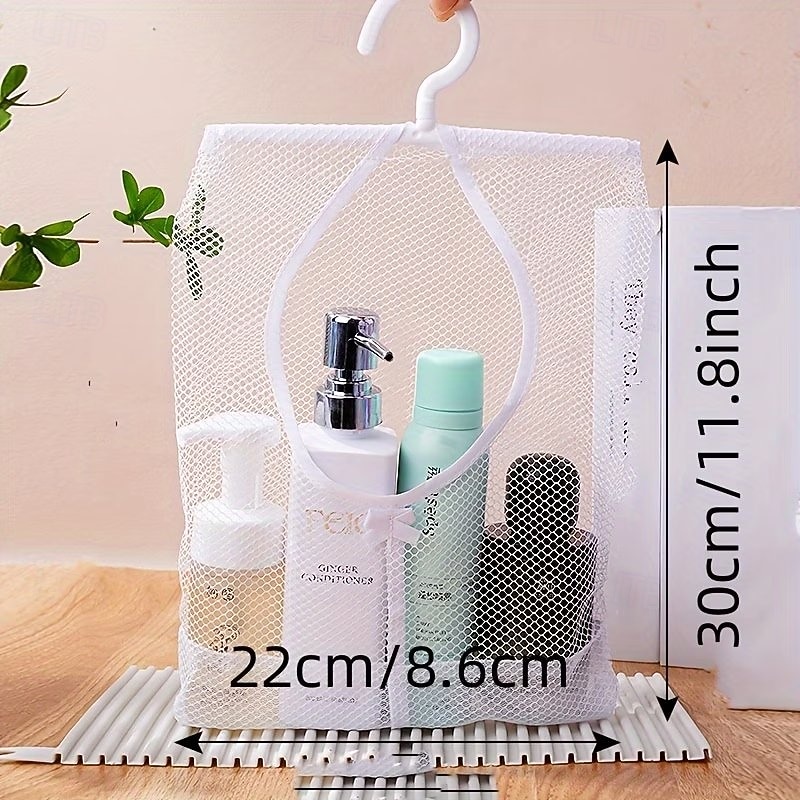 2 bolsas de almacenamiento colgantes de malla para estante de baño, organizador colgante multifuncional transpirable, cesta de almacenamiento de pared para ducha, cocina, lavadero, cosméticos y 2026 - $11.49 –P5