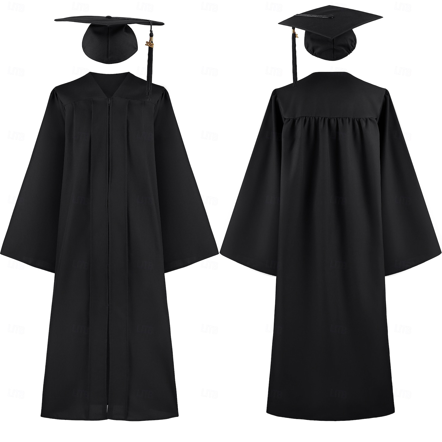 Examensklänningsset Akademisk mantel Murbruksplatta Studerande Cosplay Vuxna Herr Halloween Karnival Akademisk ceremoni Enkla Halloween kostymer Klä ut 2026 - $47.99 –P5