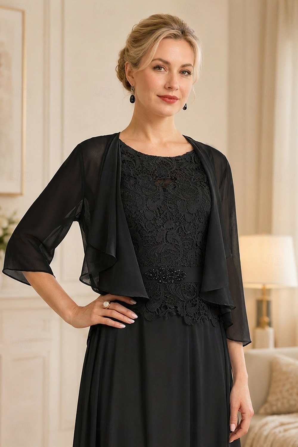 scialli per ospiti di nozze avvolgere le donne impacchi per la madre puro elegante chiffon a mezza manica impacchi da sposa con balze per la festa primaverile&amp; estate del 2026 a $45.99 –P12