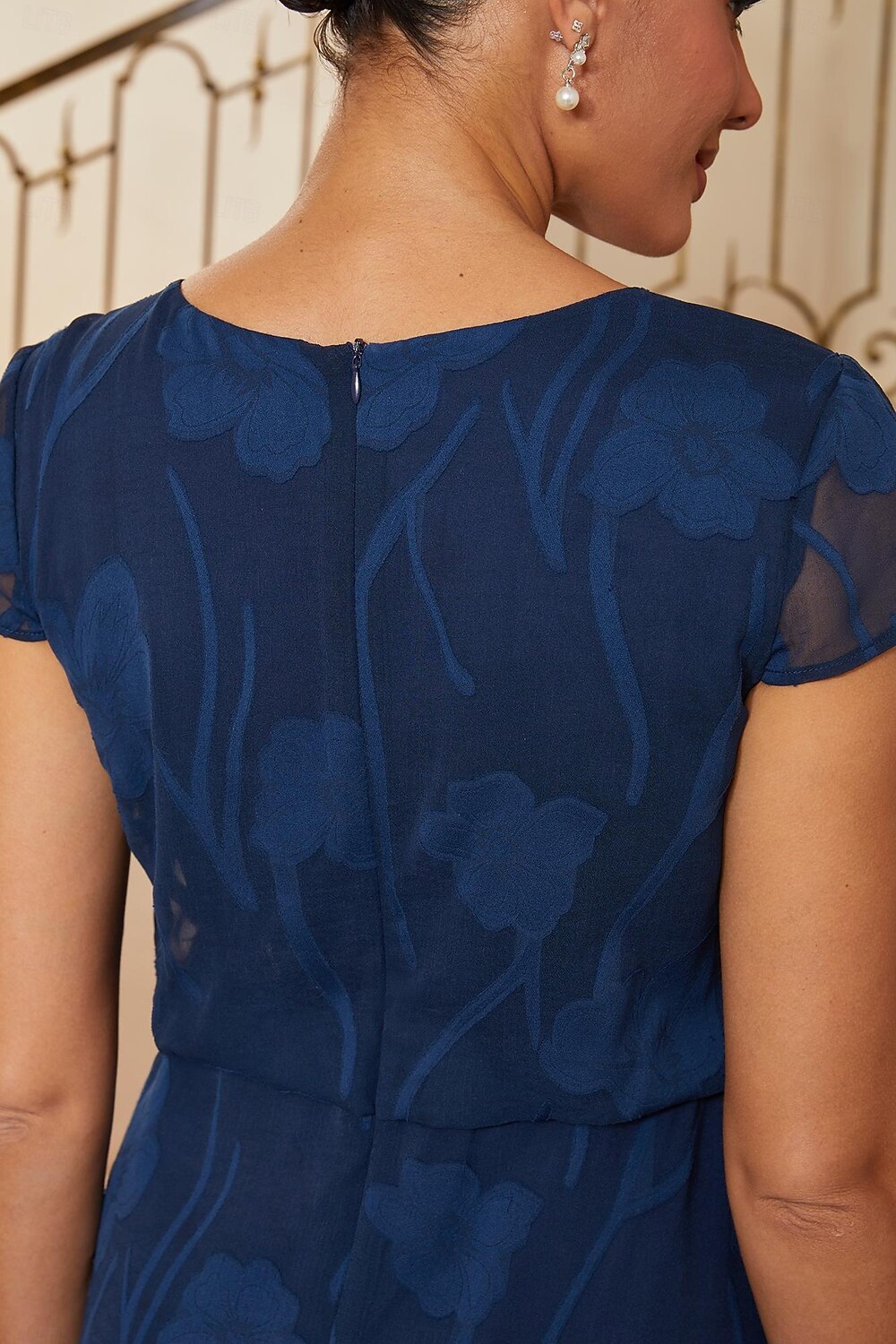 Per donna Linea ad A Abito da Cocktail Abito da invitata a nozze Lunghezza alla caviglia Girocollo Manica a Cappuccio Manica illusione Vita a camicetta Elegante Casual Quotidiano Semi-Formale con del 2026 a $89.99 –P6