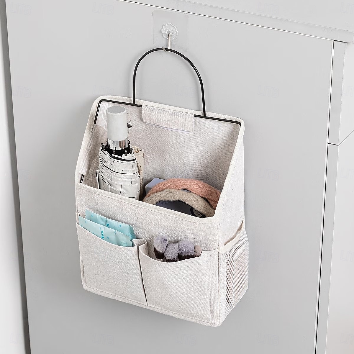 Lot de 1 ou 2 sacs de rangement suspendus en tissu, organisateur mural avec poches, pochette de rangement à suspendre à la porte, organisateur mural pour chambre d'étudiant, sac de rangement en tissu de 2026 ? $13.49 –P8