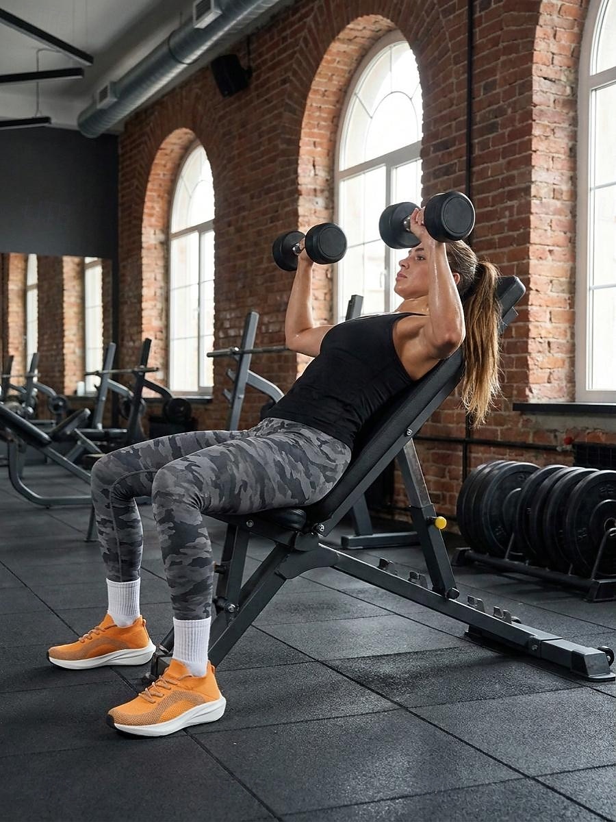Oranje instapschoenen voor dames – ademende gebreide sportschoenen met schokabsorptie &Antislip buitenzool voor hardlopen, wandelen, krachttraining, fitnessoefeningen, reizen en comfort de hele dag 2026 - $34.99 –P6