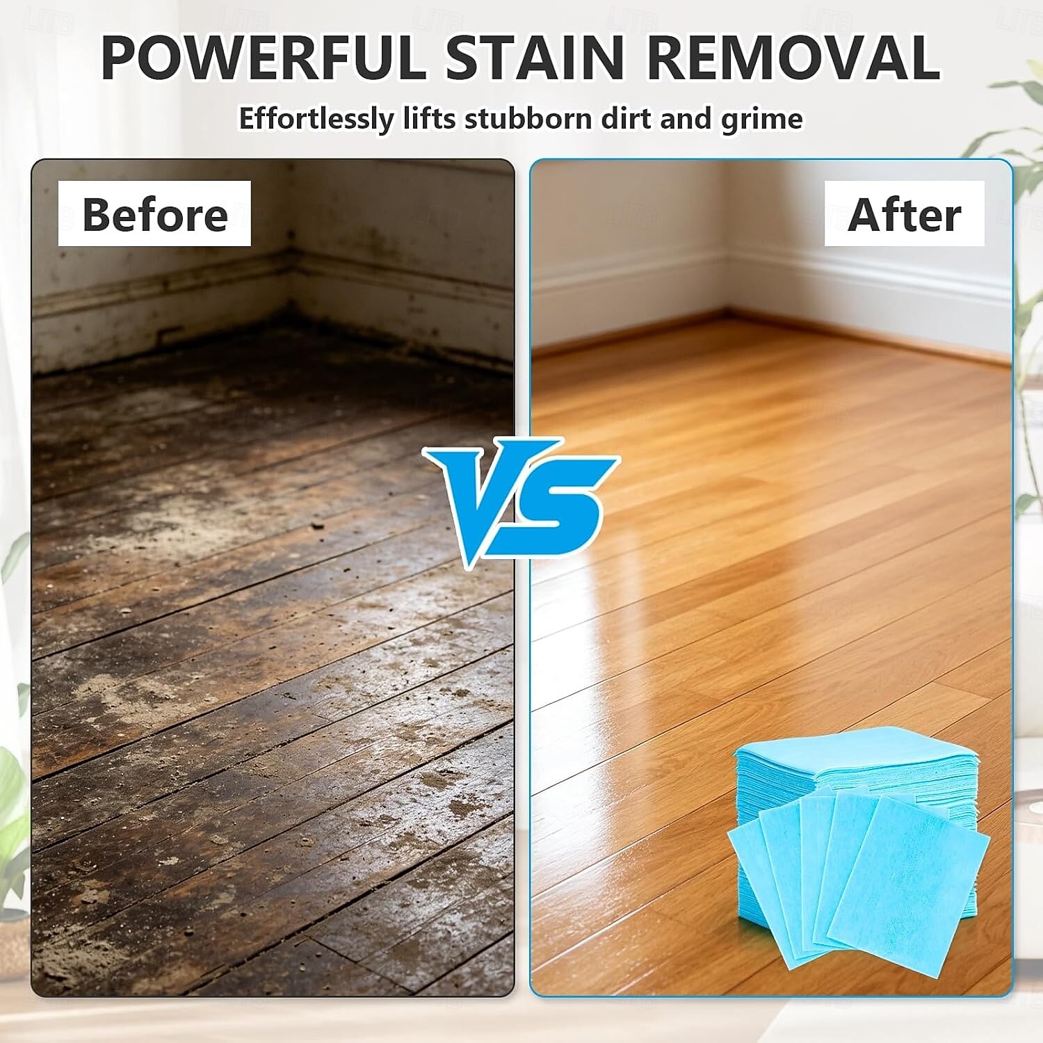100 Pieces Multi-Effect Floor Cleaning Sheets, Dissolvable Concentrated Mopping Slices for Deep Cleaning, Quick Drying & Streak-Free Floor Cleaner for Hardwood, Tile, Marble, Laminate 2026 - $12.99 –P3