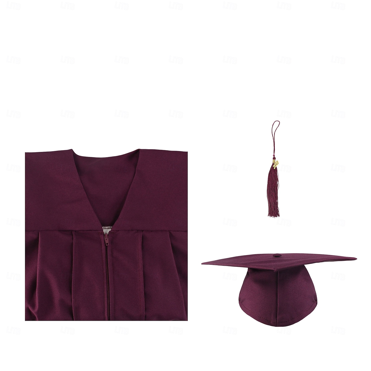 Examensklänningsset Akademisk mantel Murbruksplatta Studerande Cosplay Vuxna Herr Halloween Karnival Akademisk ceremoni Enkla Halloween kostymer Klä ut 2026 - $47.99 –P3