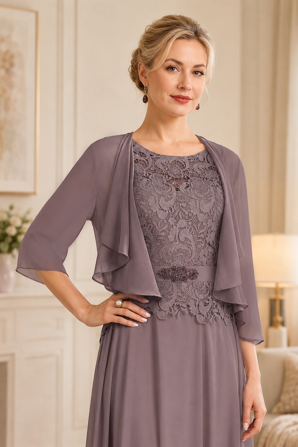 scialli per ospiti di nozze avvolgere le donne impacchi per la madre puro elegante chiffon a mezza manica impacchi da sposa con balze per la festa primaverile&amp; estate del 2026 a $45.99 –P1