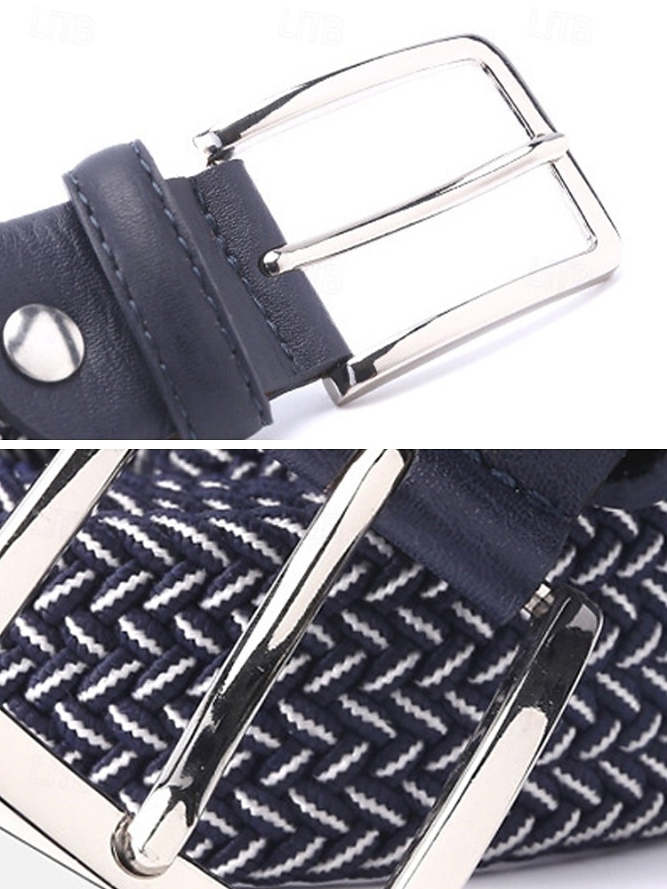 Men's Elastic Braided Stretch Belt, Woven Polyester Golf Belt, Big & Tall Casual Waist Belt with Flexible Fit, Summer Business Casual Travel Belt, Multiple Colors Extended Sizes 2026 - $19.99 –P7