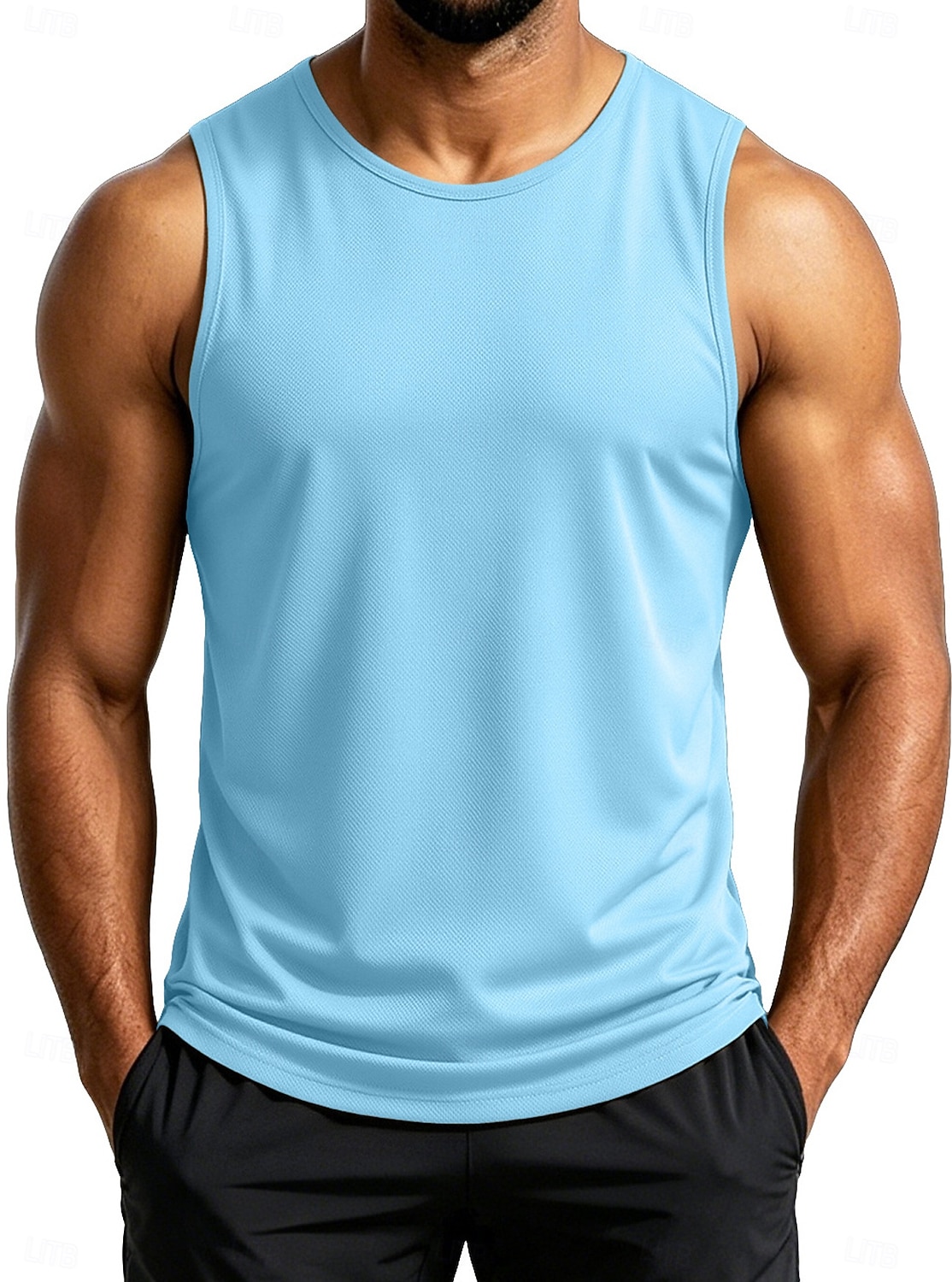 Men's Tank Sleeveless Round Neck Summer Solid Color Sports Soak Off Quick Dry Plain Casual Activewear Light Khaki Light Green Royal Blue Top Tee for Men 2026 - $17.99 –P2