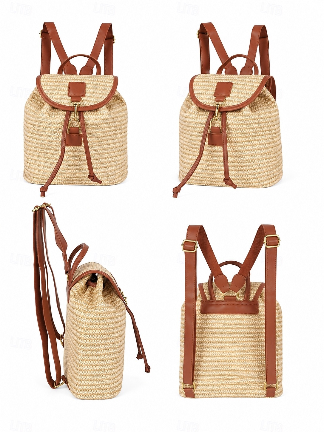 Borsa a zaino in paglia da donna borsa di rattan intrecciato boho per vacanze al mare viaggi estivi e abbigliamento quotidiano in vacanza del 2026 a $29.99 –P2