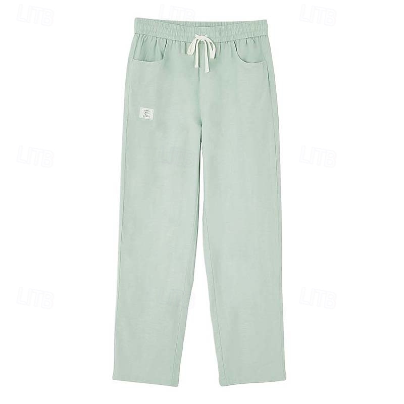 Per uomo Pantaloni di Lino Pantaloni Pantaloni Estivi Pantaloni Larghi Coulisse Elastico in vita Gamba Dritta Semplice Leggero Traspirante Lunghezza intera Casuale Quotidiano All'aperto Vacanza Moda del 2026 a $45.99 –P6