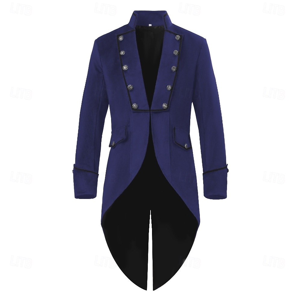 Rétro Vintage Queue-de-pie Manches longues Prince Vampire Gentleman Déguisement Homme Fantaisie Halloween Carnaval Mascarade Foire de la Renaissance LARP Adulte Manteau de 2026 ? $51.99 –P4