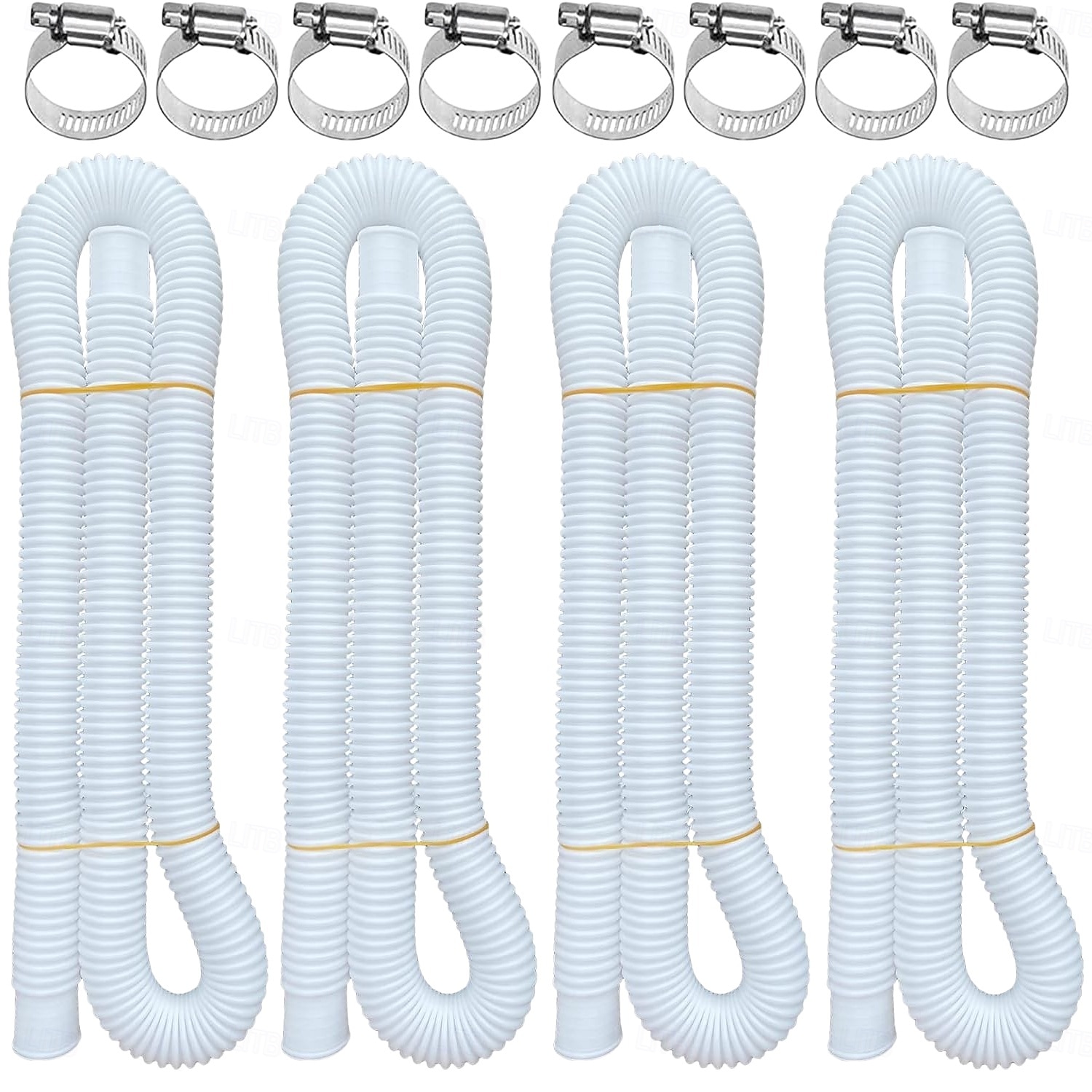 Conjunto de 4 mangueiras de reposição para bomba de filtro de piscina com braçadeiras de aço inoxidável, mangueira acessória de 1,25" de diâmetro e 59" de comprimento para piscinas acima do solo, de 2026 por $39.99 –P1