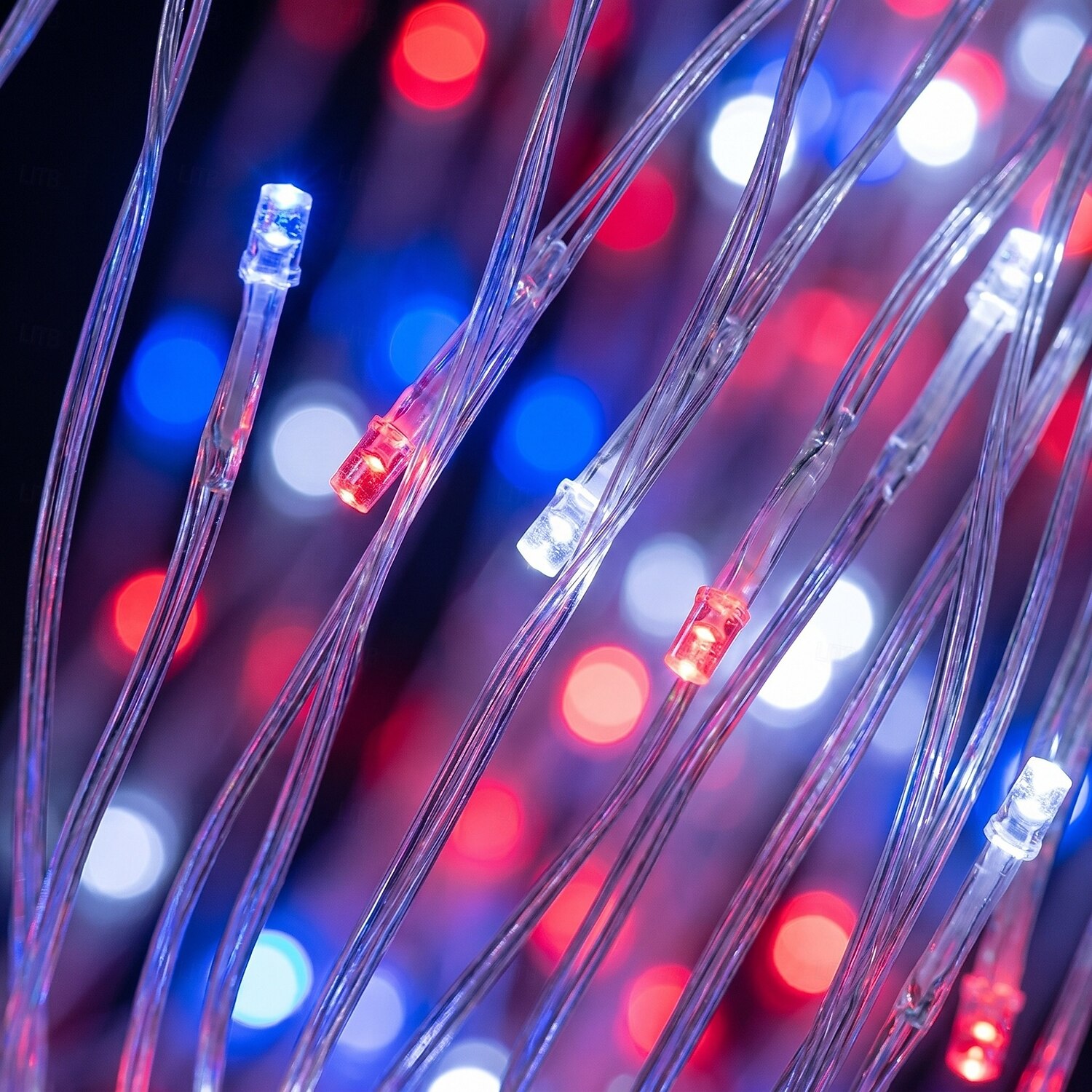 Lichterkette mit amerikanischer Flagge zum 250. Jahrestag der USA, 1,8 m lang, 128 LEDs in Rot, Weiß und Blau, USB-Anschluss, patriotische Fensterbeleuchtung für den 4. Juli, Unabhängigkeitstag, 2026 - $23.99 –P8