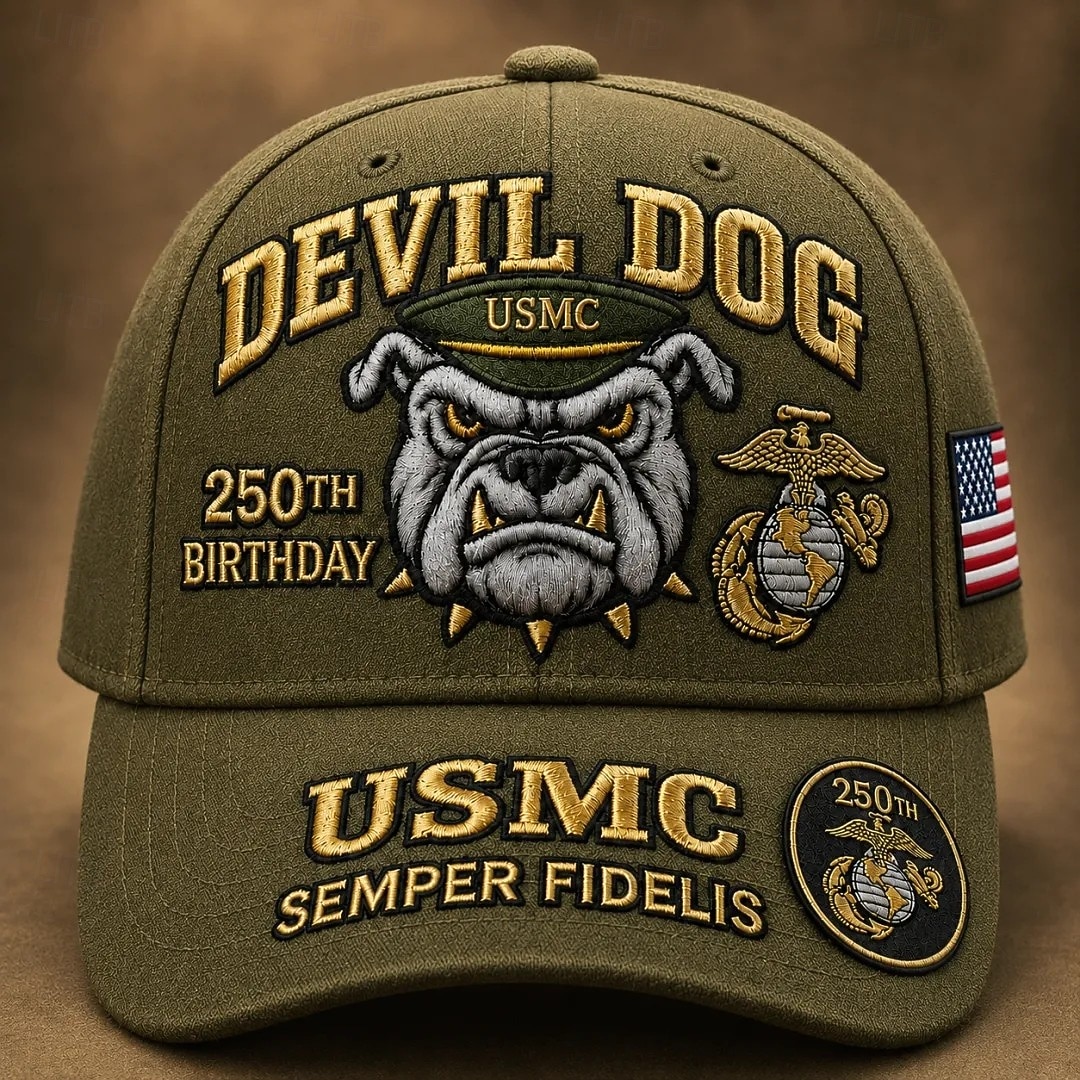Cappello commemorativo del 250° anniversario del Corpo dei Marines degli Stati Uniti, cappello militare regolabile ricamato, copricapo patriottico in omaggio al Corpo dei Marines, regalo di apprezzamento per i veterani, ricordo dell'anniversario per uomin del 2026 a $21.99 –P2