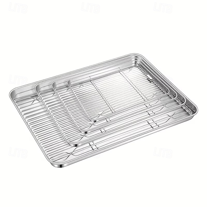 Stainless Steel Baking Sheet Pan with Rack, Heavy Duty Roasting Tray for Oven, Grill & Broiler, Dishwasher Safe Bakeware for Cookies, Bacon, Chicken, Turkey & Vegetables 2026 - $15.99 –P13
