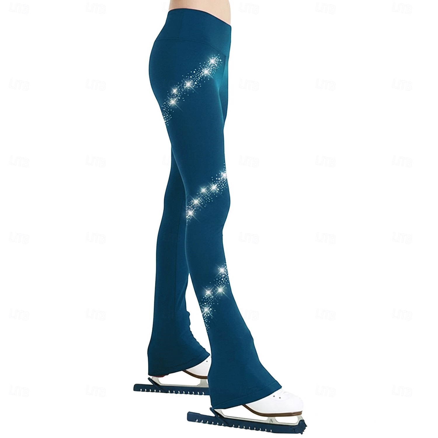 Kunstschaatsbroek Dames Voor meisjes Schaatsen Kleding Onderlichaam Donker Grijs Zwart Roze Rekbaar Opleiding Wedstrijd Kunstschaatskleding Thermisch Warm Kristal / Bergkristal Schaatsen 2026 - $67.99 –P7