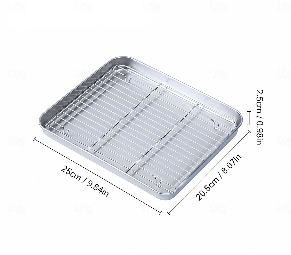 Stainless Steel Baking Sheet Pan with Rack, Heavy Duty Roasting Tray for Oven, Grill & Broiler, Dishwasher Safe Bakeware for Cookies, Bacon, Chicken, Turkey & Vegetables 2026 - $15.99 –P15