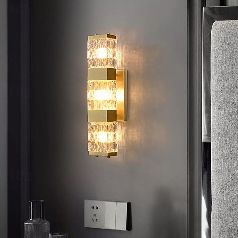 Crystal wall sconces, indoor bathroom vanity wall accessories, vintage gold wall-mounted lights, bedroom, bedside table, hallway, dining room decor 2026 - $265.29 –P1