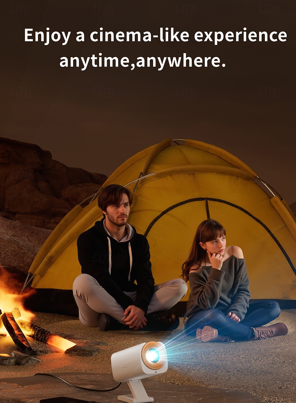 Portable Projector, Stylish Design HD Movie Projector with Foldable Stand, Mini Home Theater Projector Support 1080P, Video Projector for iPhone/Android/Laptop/TV Stick, Indoor Outdoor Use 2026 - $119.99 –P3