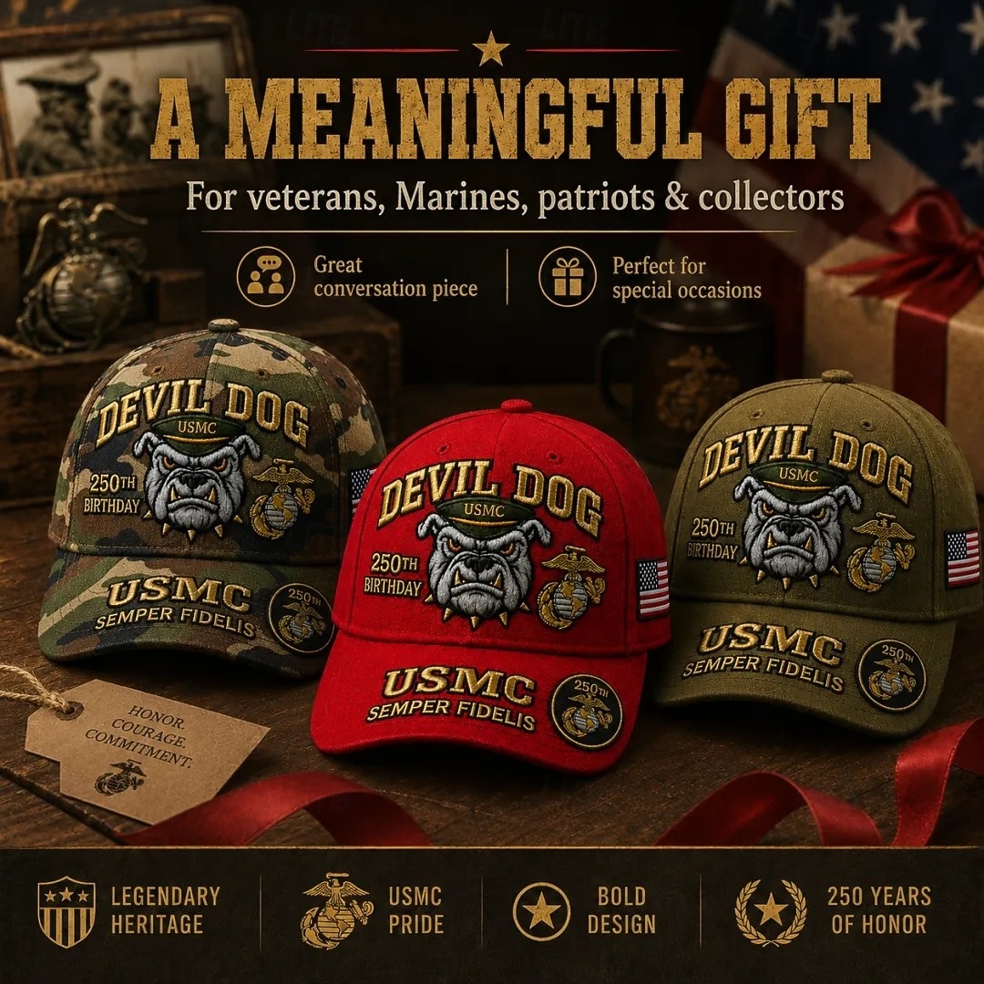 Cappello commemorativo del 250° anniversario del Corpo dei Marines degli Stati Uniti, cappello militare regolabile ricamato, copricapo patriottico in omaggio al Corpo dei Marines, regalo di apprezzamento per i veterani, ricordo dell'anniversario per uomin del 2026 a $21.99 –P8