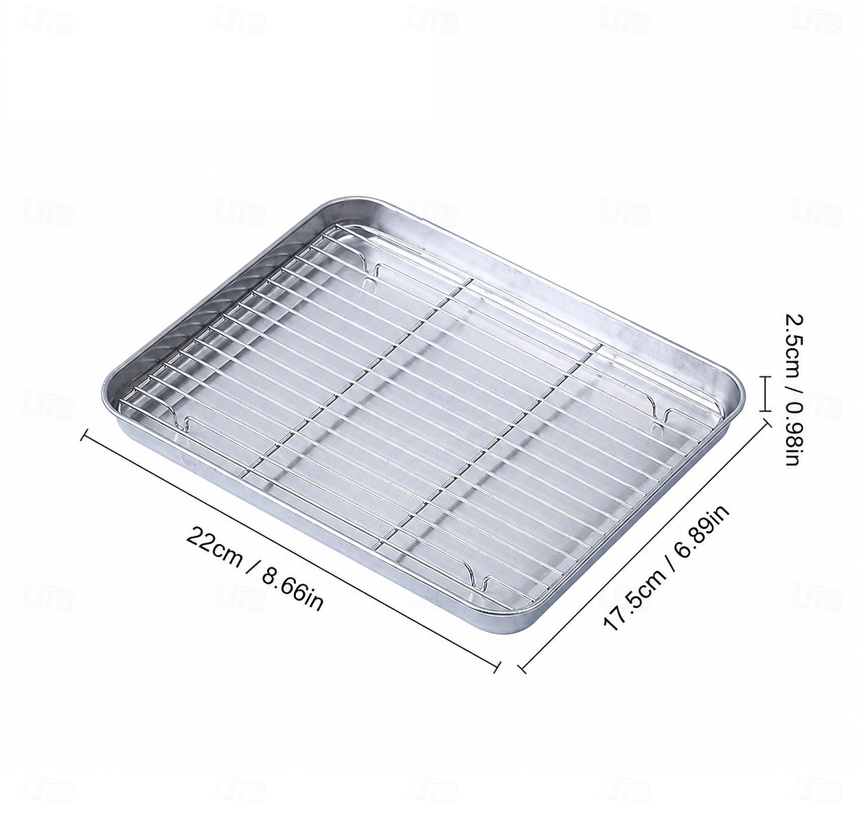 Stainless Steel Baking Sheet Pan with Rack, Heavy Duty Roasting Tray for Oven, Grill & Broiler, Dishwasher Safe Bakeware for Cookies, Bacon, Chicken, Turkey & Vegetables 2026 - $15.99 –P14