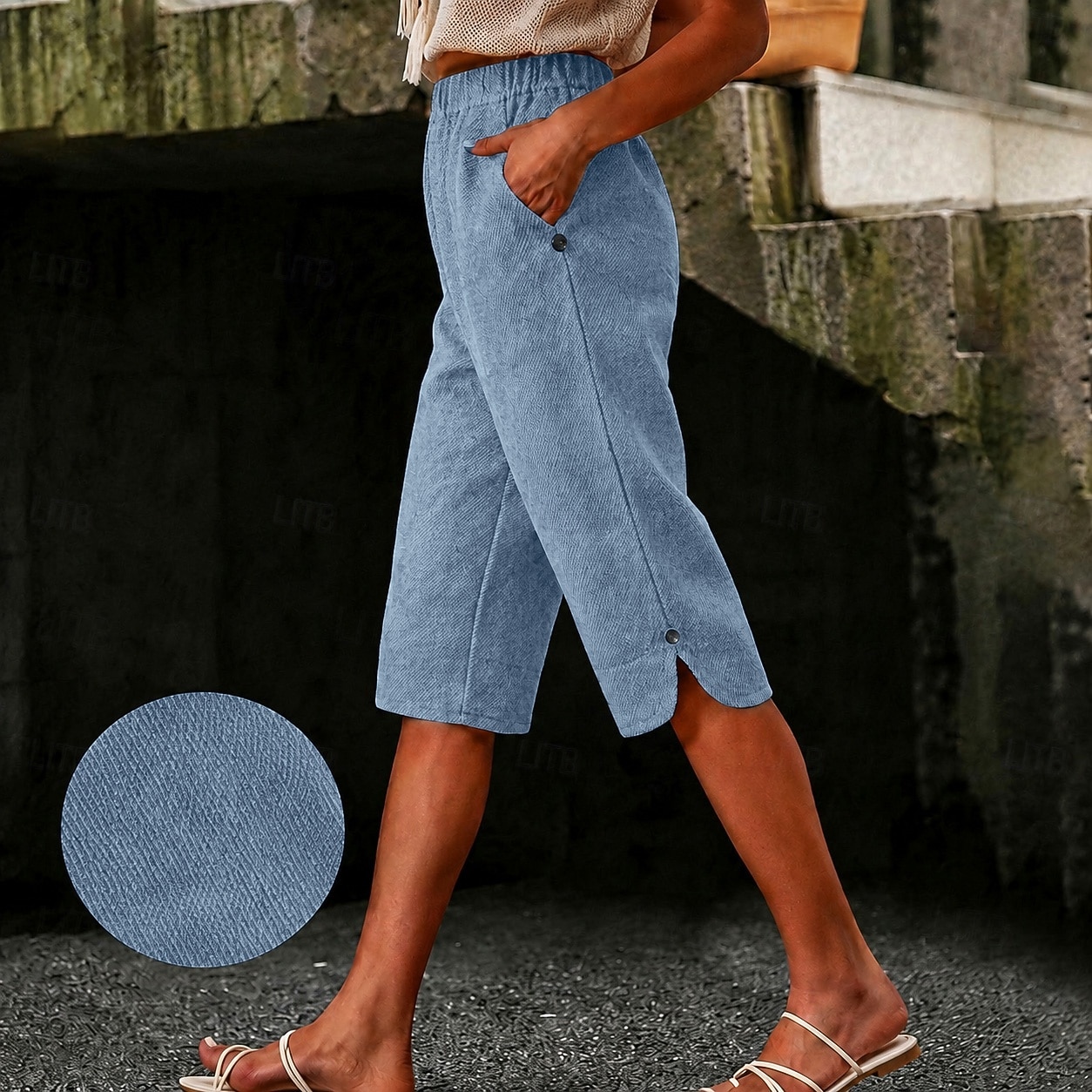 jeans da donna pantaloni capri in denim vacanza capri basic vita alta comodi comodi anelastici vacanza formale abbigliamento quotidiano nero blu navy azzurro cielo estate primavera vestibilità regolare del 2026 a $27.99 –P3
