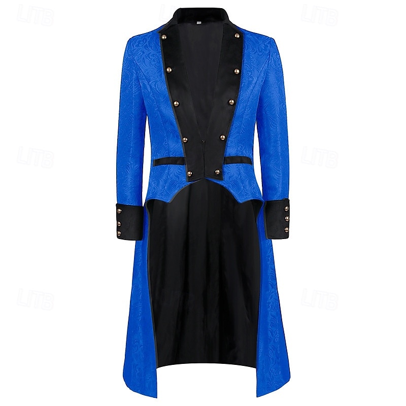 Retro Vintage Medieval Renaissance Coat Long Sleeves Gentleman Nobleman Jacquard Fancy Dress Men's Halloween Carnival Performance Renaissance Fair LARP Adults' Coat 2026 - $66.99 –P1
