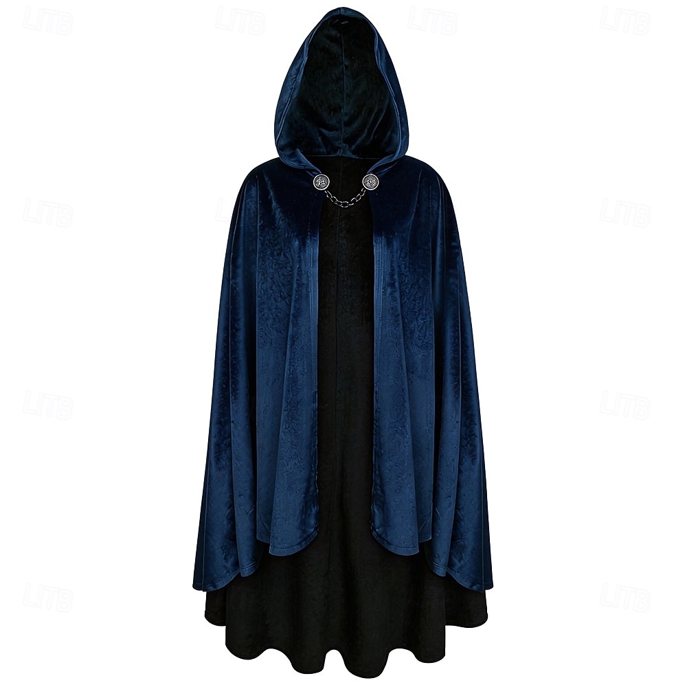 Retro / vintage Kostymer i middelalderstil Renessanse Kappe Trollmann / heks Vampyrer Alv Trollmann Kostyme Herre fantasi Halloween Karneval Maskerade Renessansemesse LARP Voksne 2026 - $45.99 –P6