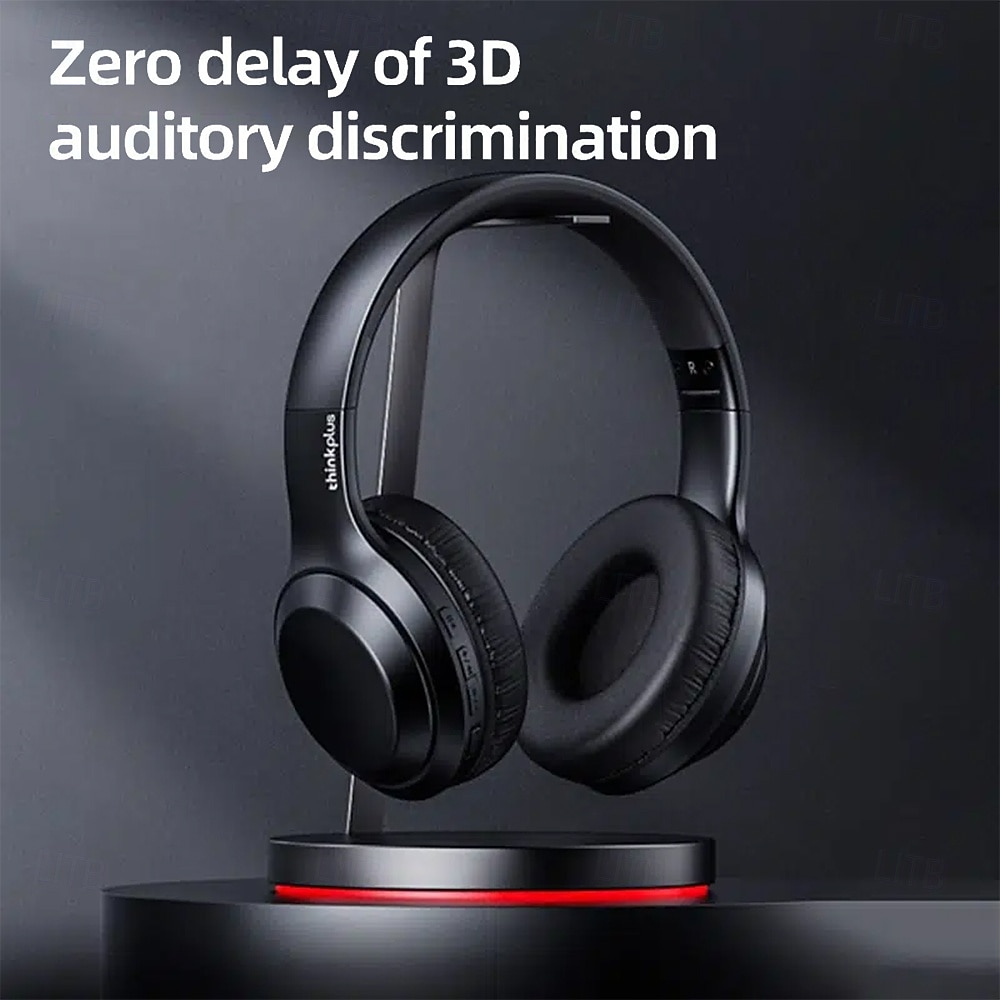 Lenovo ThinkPlus draadloze over-ear hoofdtelefoon, Bluetooth 5.3 headset met microfoon, hifi stereo diepe bas, zachte oorkussens, opvouwbaar voor gaming, reizen, kantoor, compatibel met pc en 2026 - $48.99 –P8