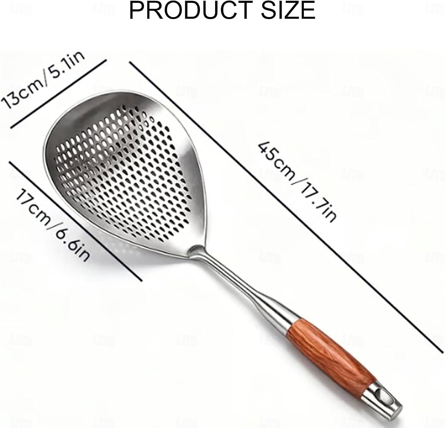 1/2 PCS Wooden Handle Stainless Steel Spider Strainer, 16 Inch Long Handle Deep Fry Skimmer Spoon, Heavy Duty Frying Scoop for French Fries, Pasta, Noodles, Dumplings and Hot Pot, Kitchen Cooking Tool 2026 - $15.49 –P7