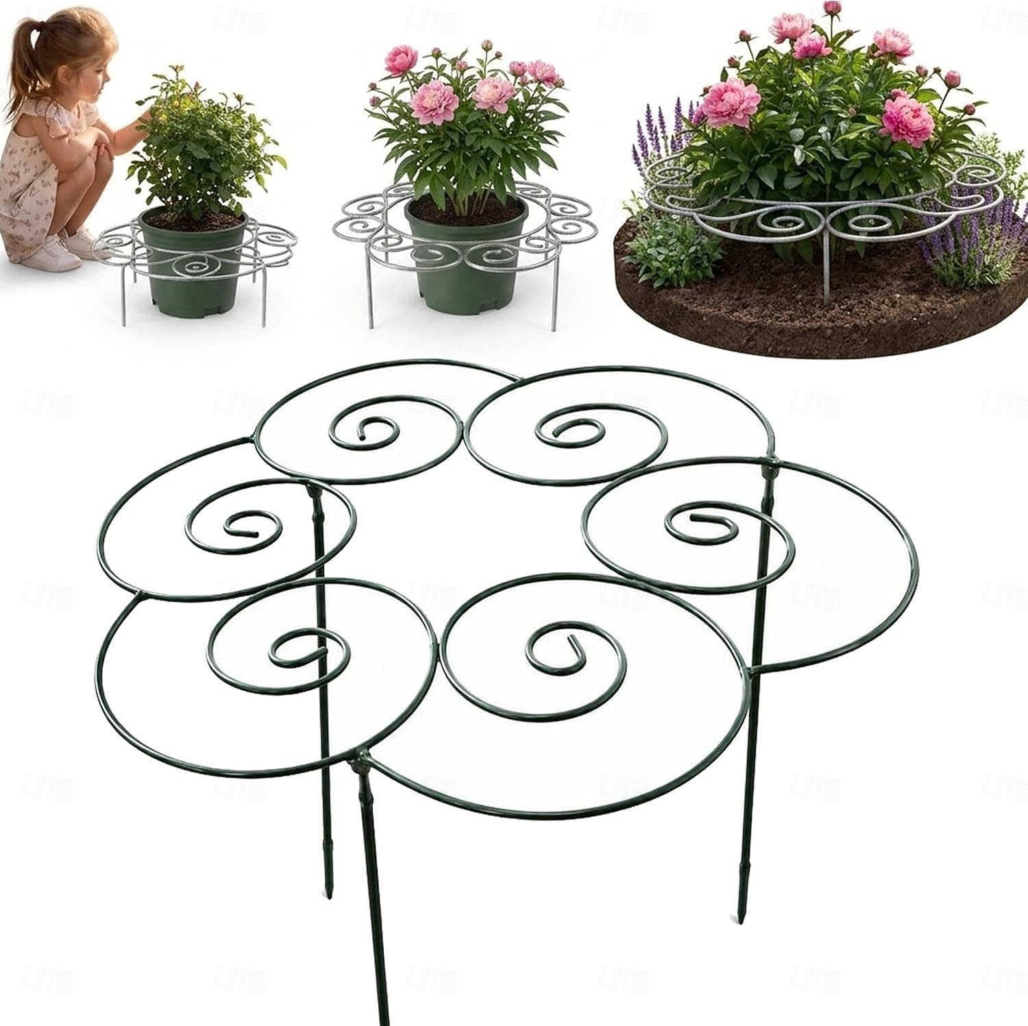 Metal Plant Support Ring, Garden Plant Support Stakes for Flowers Vegetables, Iron Plant Cage, Outdoor Plant Holder for Upright Growth Lawn Patio Garden Support Frame 2026 - $16.99 –P2