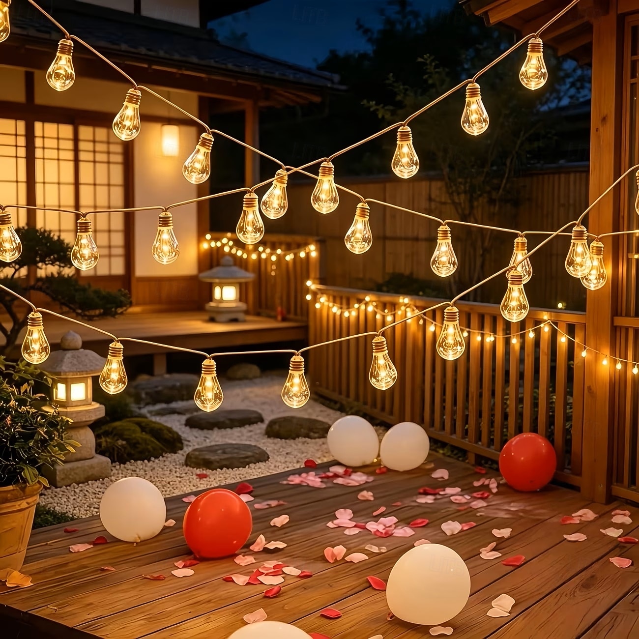 Guirnalda de luces solares de 11,6 m con 25 luces LED para camping, playa, bodas, patios, jardines, caminos, fiestas al aire libre y decoración de paisajes. 2026 - $52.99 –P8