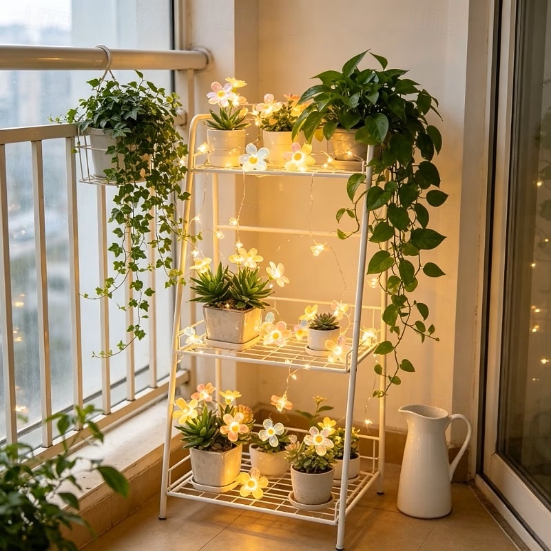 Luzes de fada românticas em forma de flor de cerejeira, 2m, 20 LEDs, estilo rústico, para decoração de interiores, ideal para casamentos, aniversários, festas, quartos, salas de estar, varandas e de 2026 por $12.99 –P8