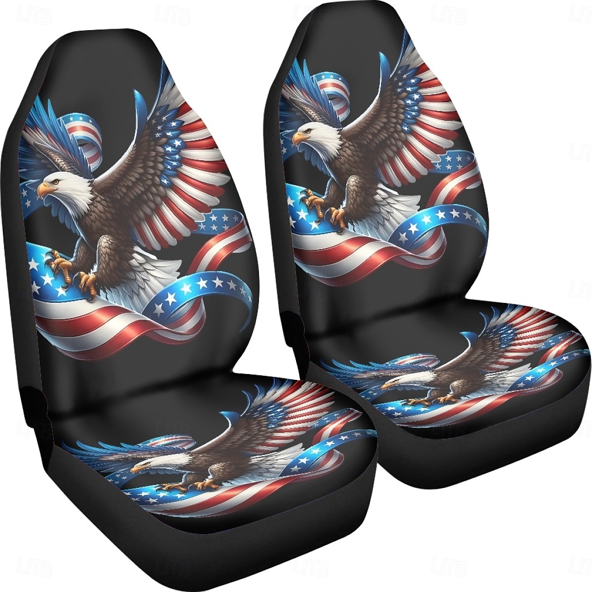 American Flag Bald Eagle Car Seat Covers Set of 2, Patriotic USA Flag Front Bucket Seat Protectors Universal Fit for SUV Truck Sedan Van, Durable Breathable Car Interior Decor Accessories 2026 - $25.99 –P6