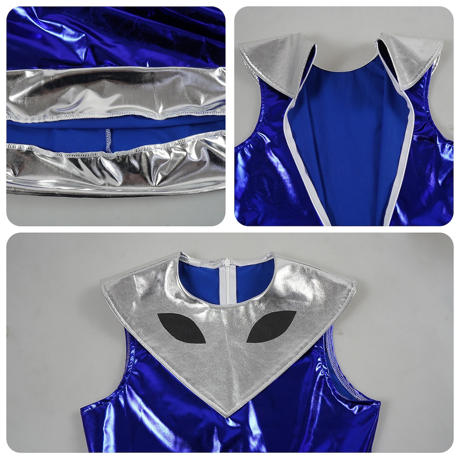 Jurken Outfits Fancy kostuum Buitenaards kostuum Ruimtemeisje Cosplay Glanzend latex patent Metallic Kinderen Volwassenen Dames Halloween Carnaval Boekenweek Feest Prestatie Aankleden 2026 - $63.99 –P9